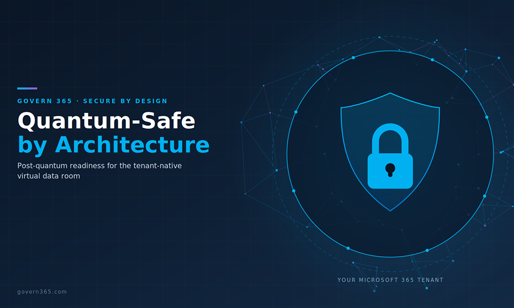 Quantum-safe by architecture — post-quantum readiness for the tenant-native virtual data room, Govern 365